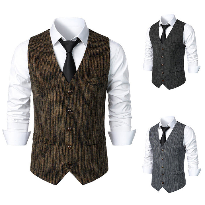 Jack | Classic Houndstooth V-Neck Sweater Vest