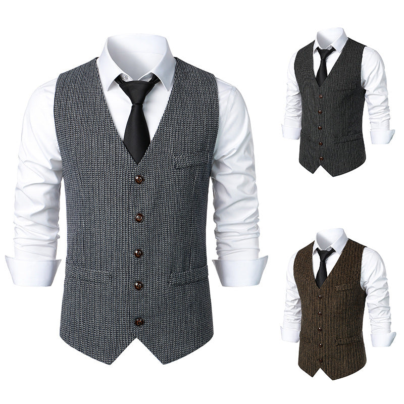 Jack | Classic Houndstooth V-Neck Sweater Vest