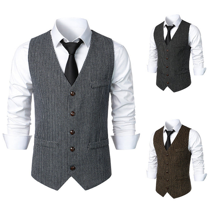 Jack | Classic Houndstooth V-Neck Sweater Vest