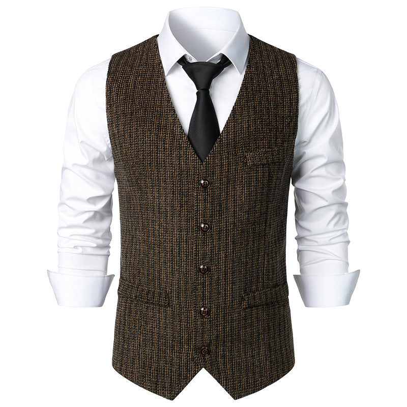 Jack | Classic Houndstooth V-Neck Sweater Vest