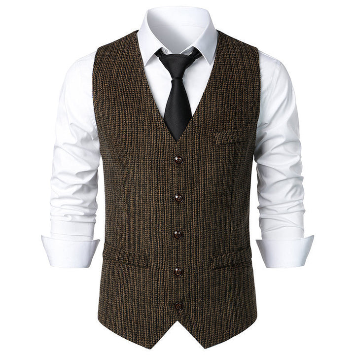 Jack | Classic Houndstooth V-Neck Sweater Vest