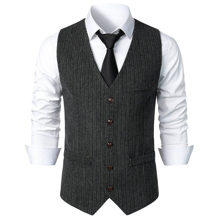 Jack | Classic Houndstooth V-Neck Sweater Vest
