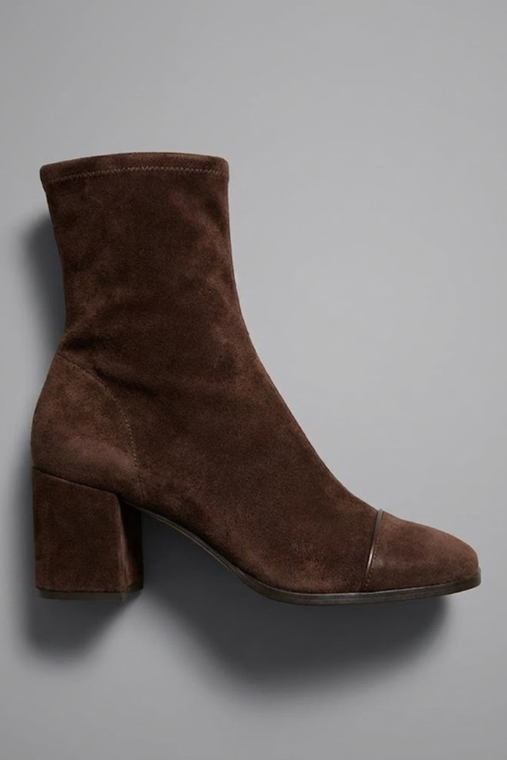 Jacqueline | Sophisticated Cap Toe Block Heel Ankle Boots
