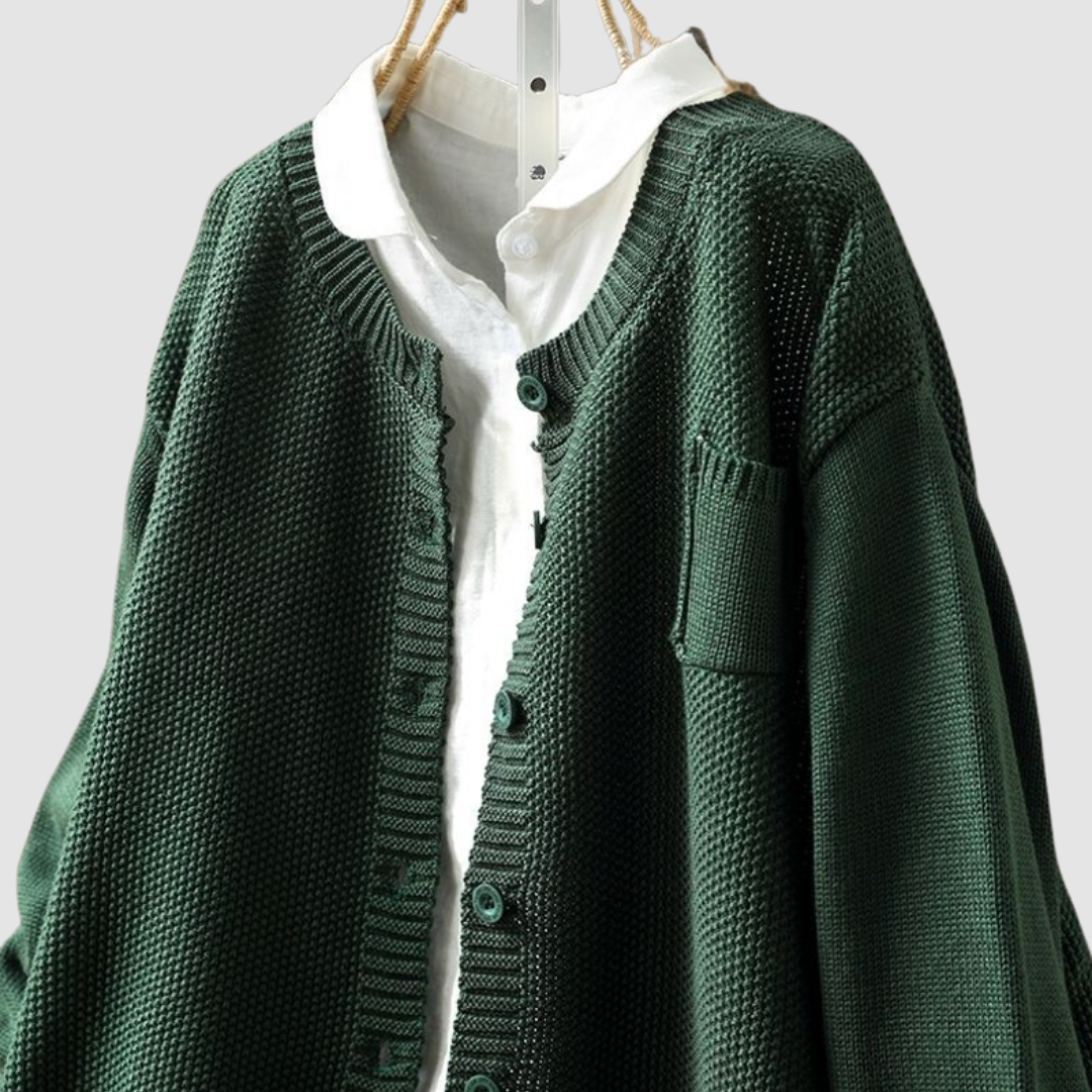 Jacqueline | Stylish Button Front Knit Cardigan Sweater