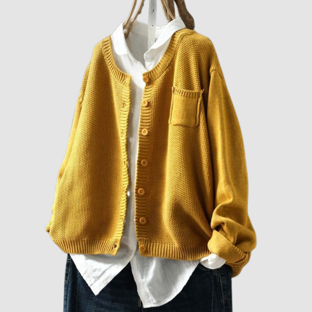 Jacqueline | Stylish Button Front Knit Cardigan Sweater