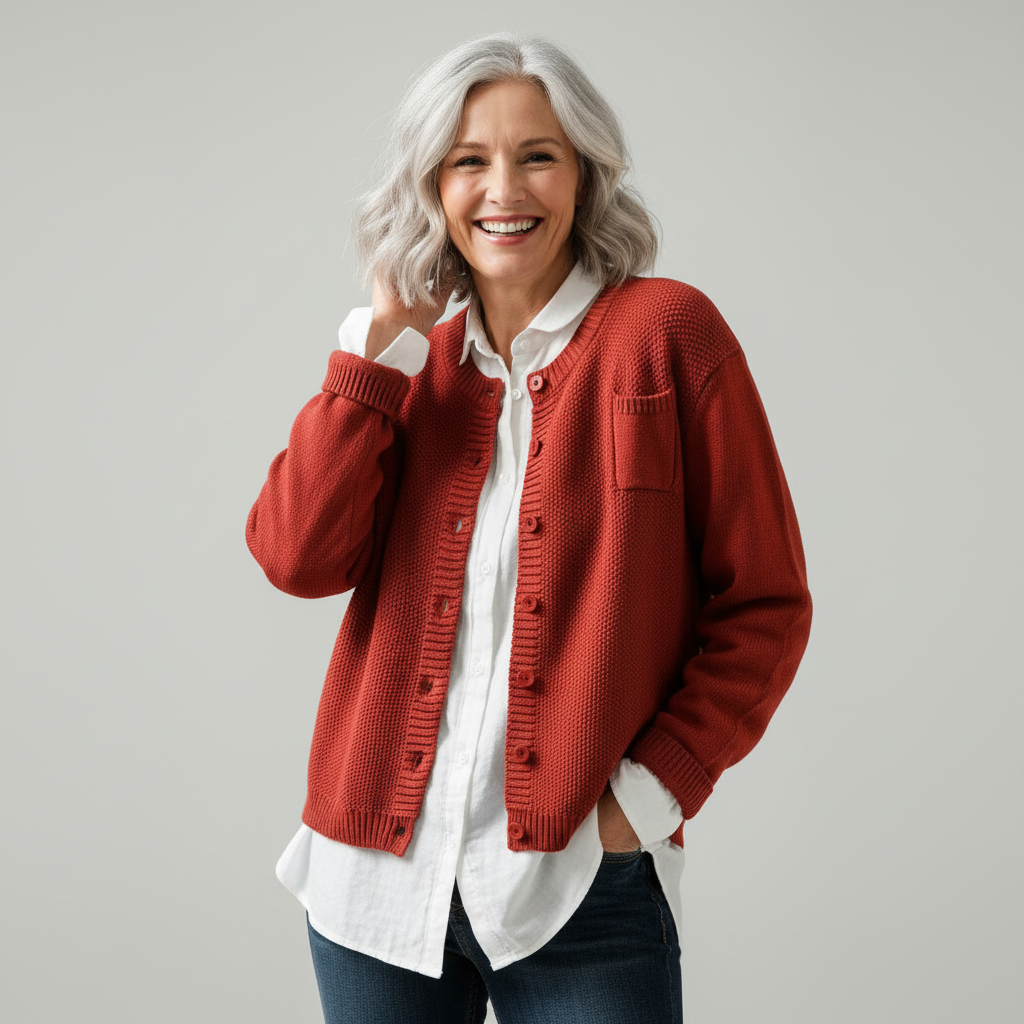 Jacqueline | Stylish Button Front Knit Cardigan Sweater