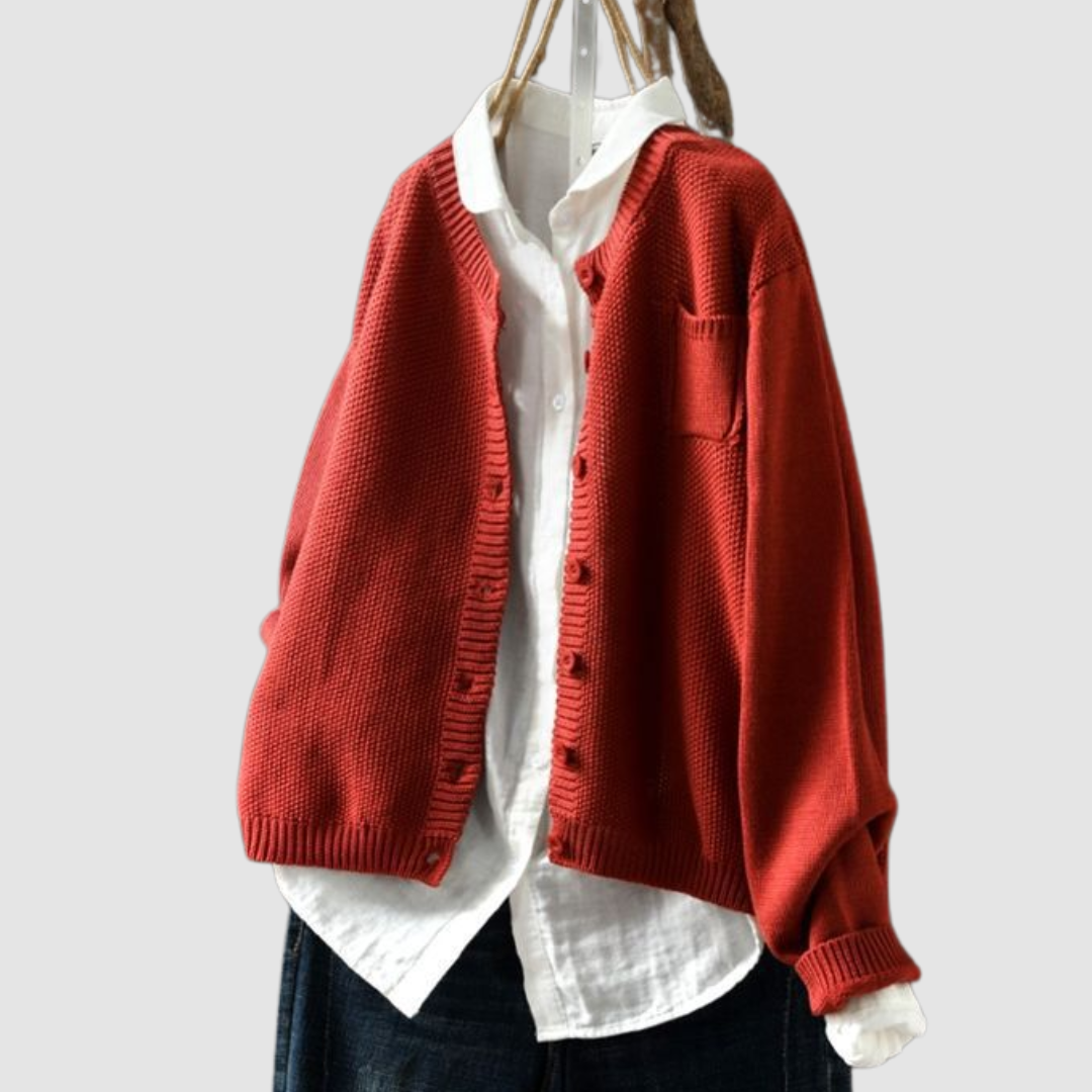 Jacqueline | Stylish Button Front Knit Cardigan Sweater