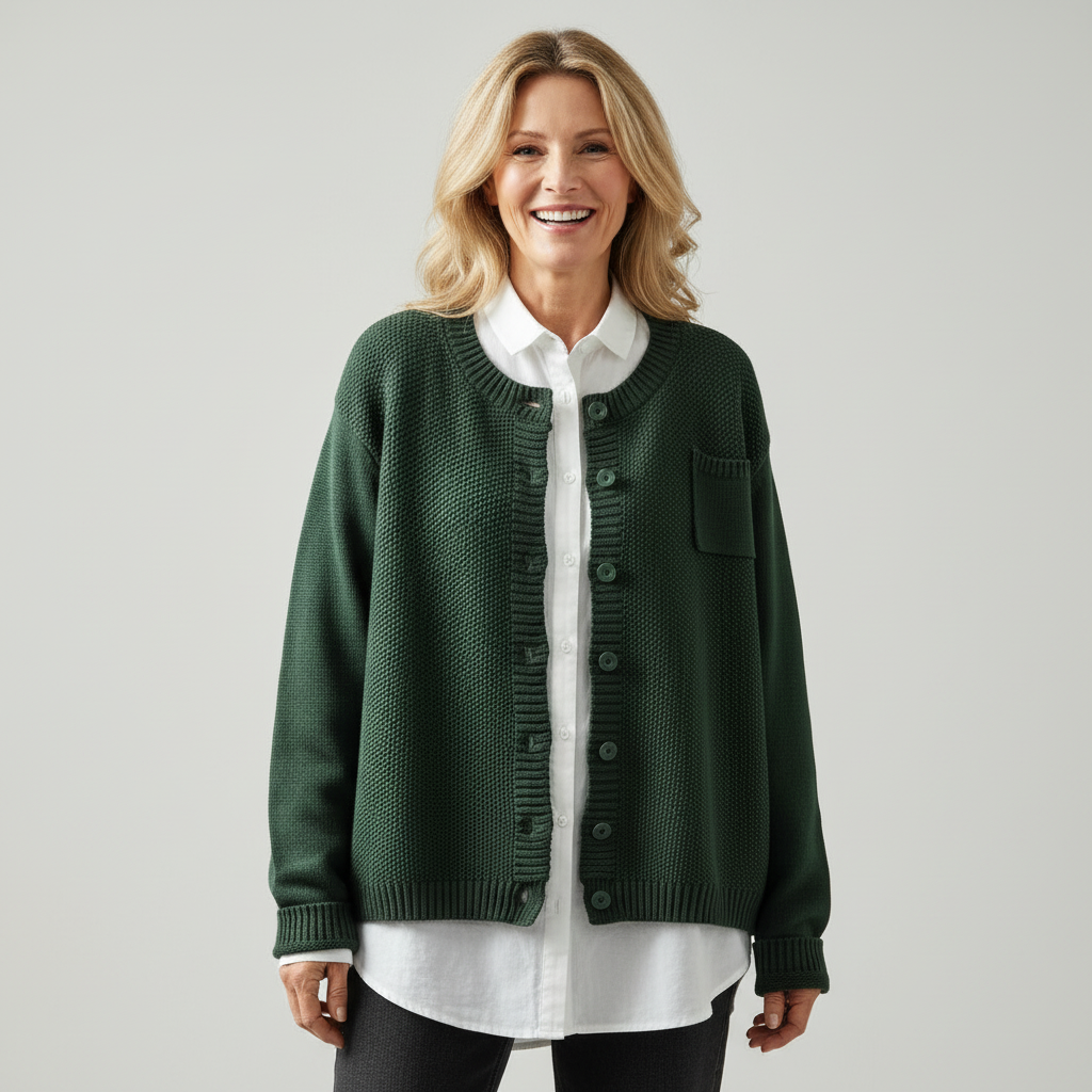 Jacqueline | Stylish Button Front Knit Cardigan Sweater