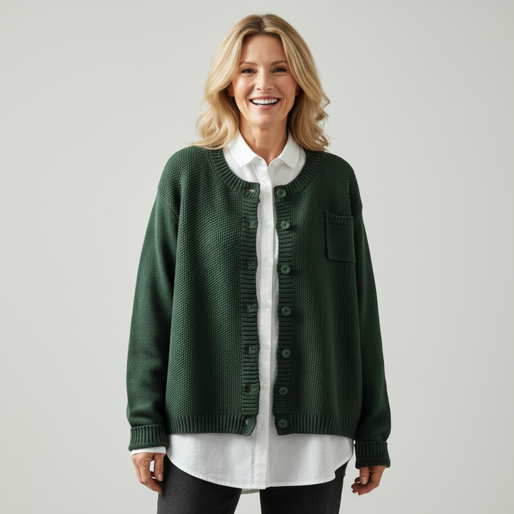 Jacqueline | Stylish Button Front Knit Cardigan Sweater