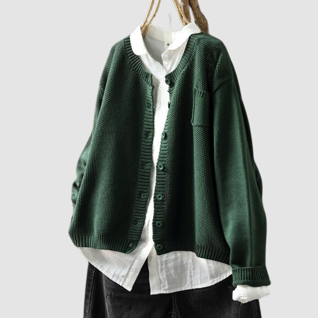 Jacqueline | Stylish Button Front Knit Cardigan Sweater