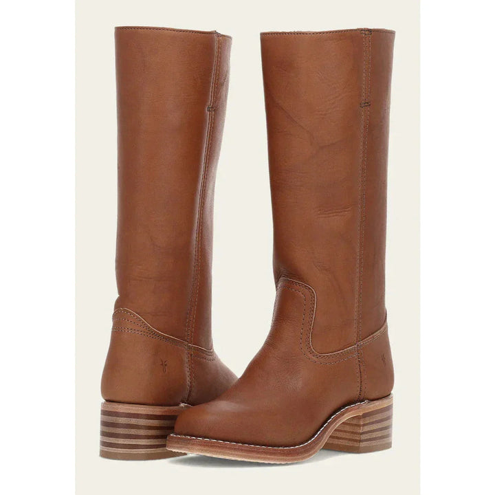 Jean | Polished Square Toe Knee High Riding Boots