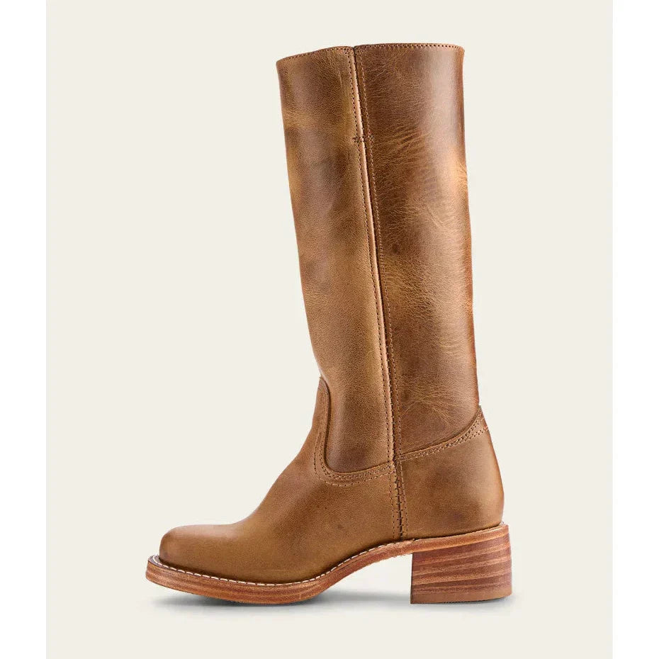 Jean | Polished Square Toe Knee High Riding Boots