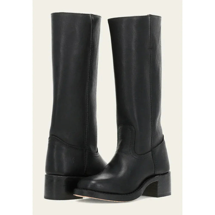 Jean | Polished Square Toe Knee High Riding Boots