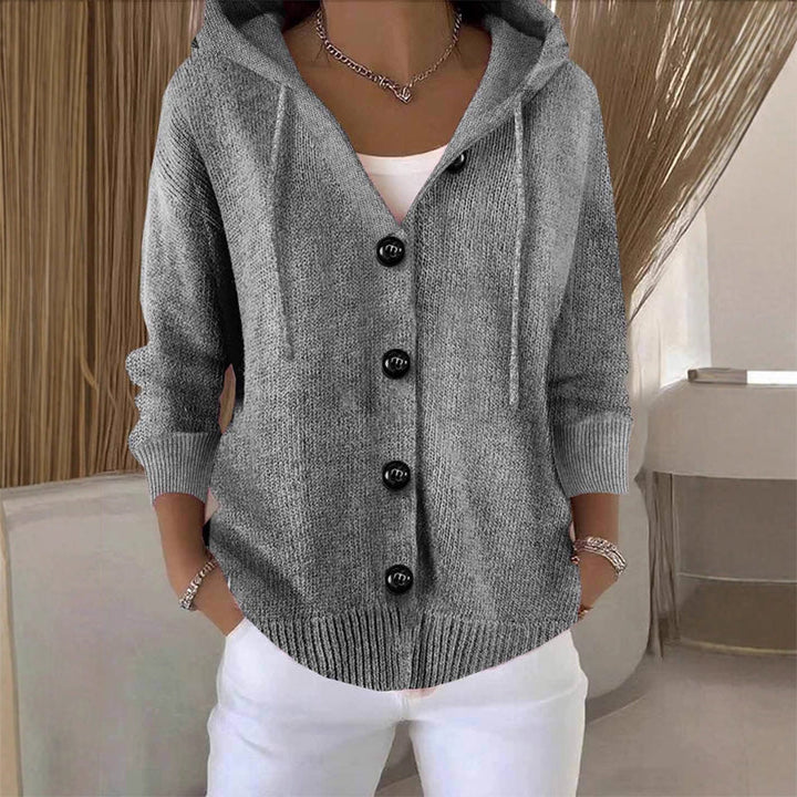 Jean | Timeless Hooded Button-Front Knit Cardigan