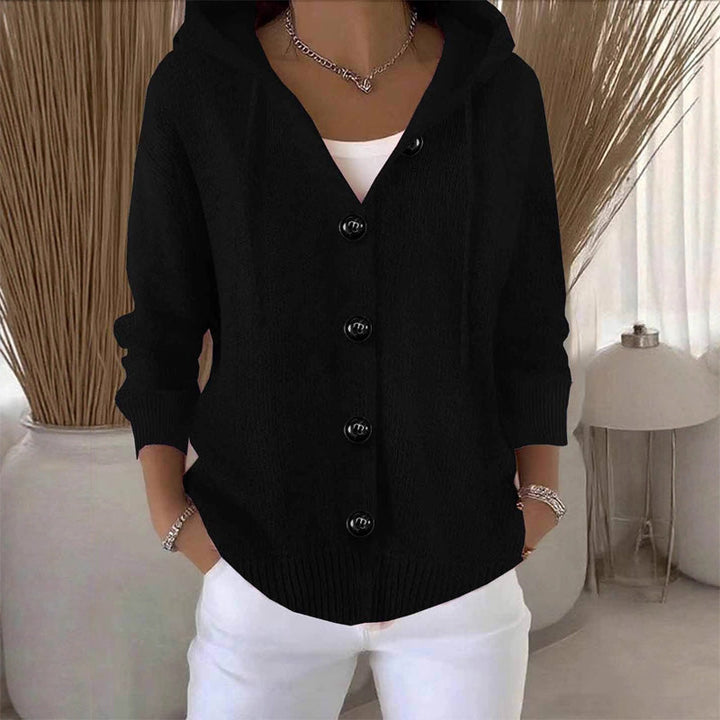 Jean | Timeless Hooded Button-Front Knit Cardigan