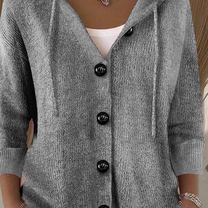 Jean | Timeless Hooded Button-Front Knit Cardigan