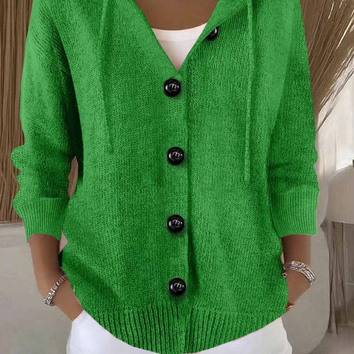 Jean | Timeless Hooded Button-Front Knit Cardigan