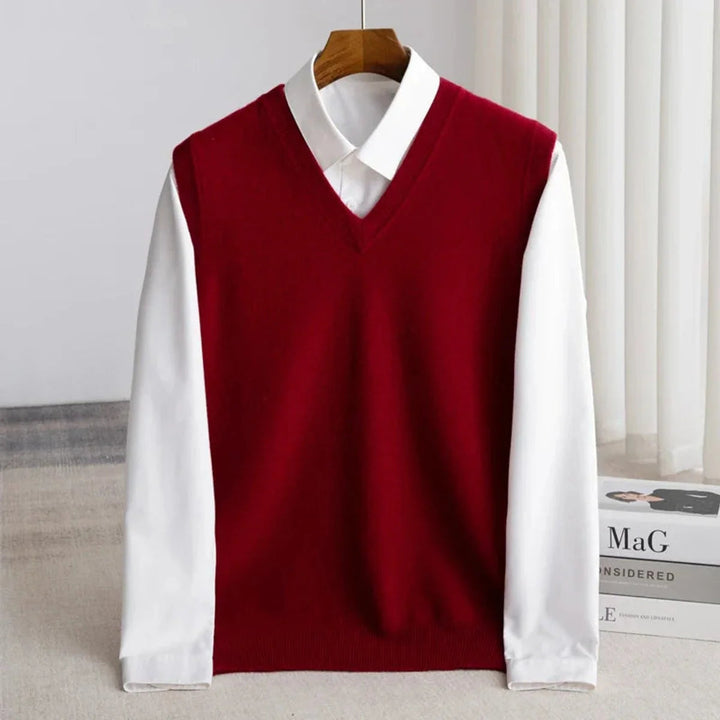 Jerry | Relaxed V-Neck Sweater Vest Pullover
