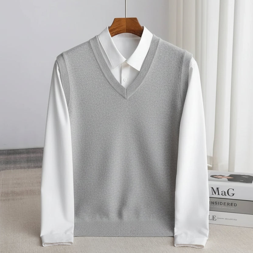 Jerry | Relaxed V-Neck Sweater Vest Pullover