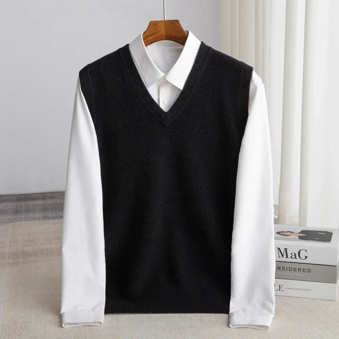 Jerry | Relaxed V-Neck Sweater Vest Pullover
