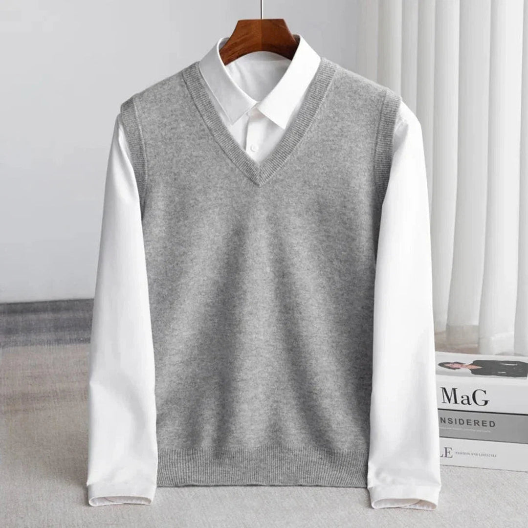 Jerry | Relaxed V-Neck Sweater Vest Pullover