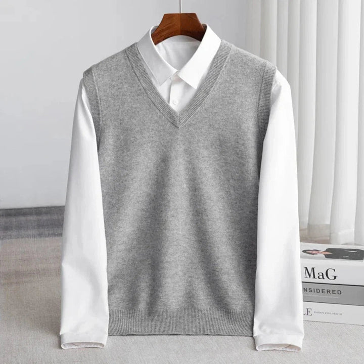 Jerry | Relaxed V-Neck Sweater Vest Pullover