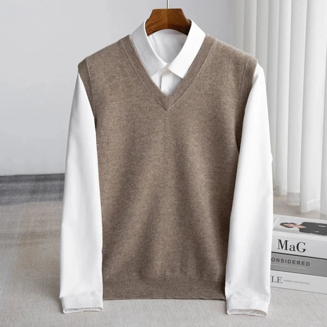 Jerry | Relaxed V-Neck Sweater Vest Pullover