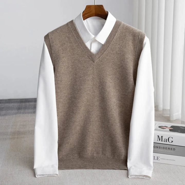 Jerry | Relaxed V-Neck Sweater Vest Pullover