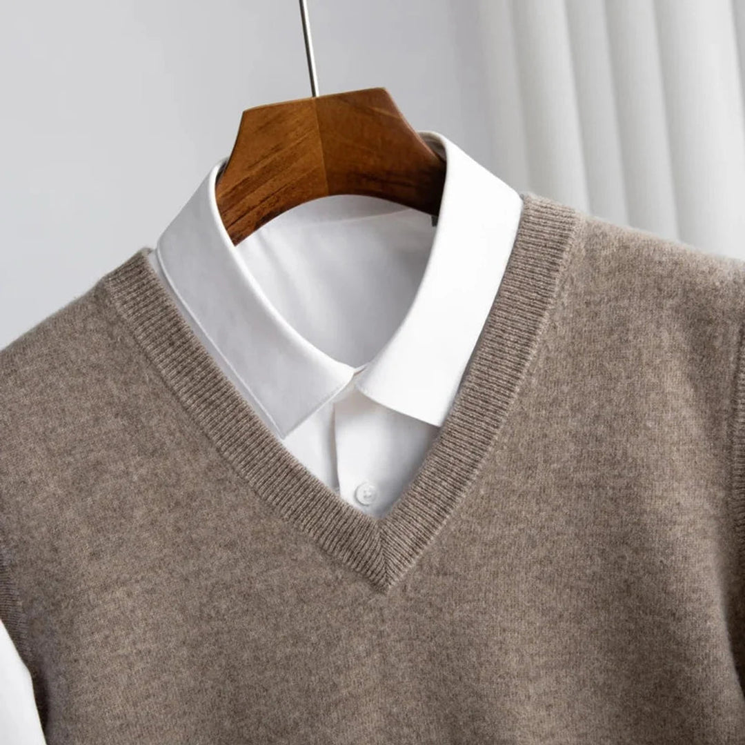 Jerry | Relaxed V-Neck Sweater Vest Pullover