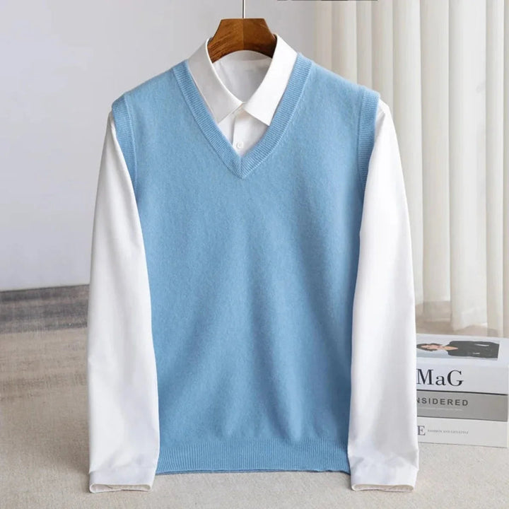 Jerry | Relaxed V-Neck Sweater Vest Pullover