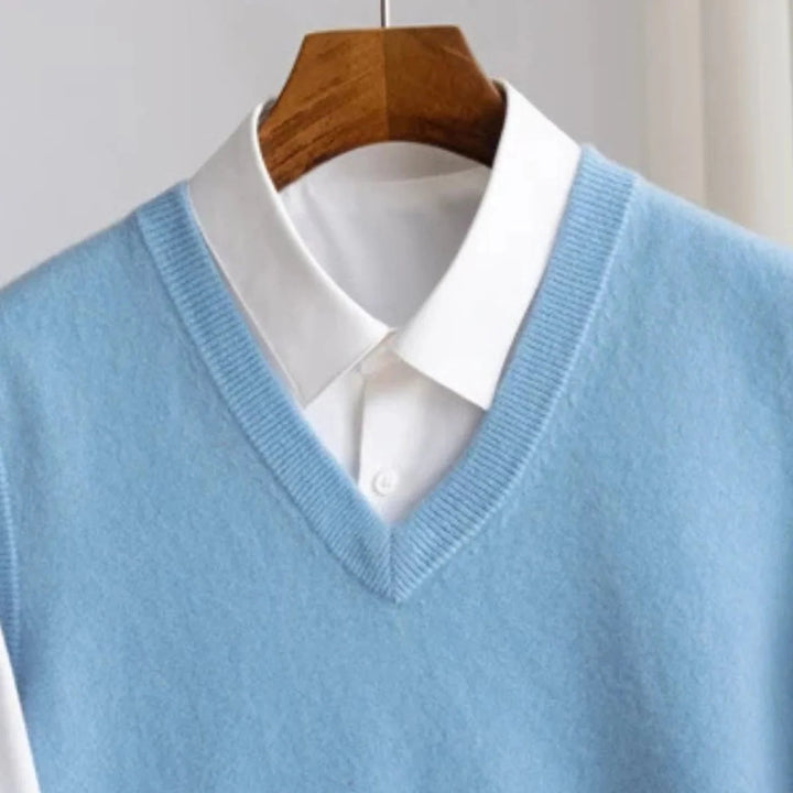 Jerry | Relaxed V-Neck Sweater Vest Pullover