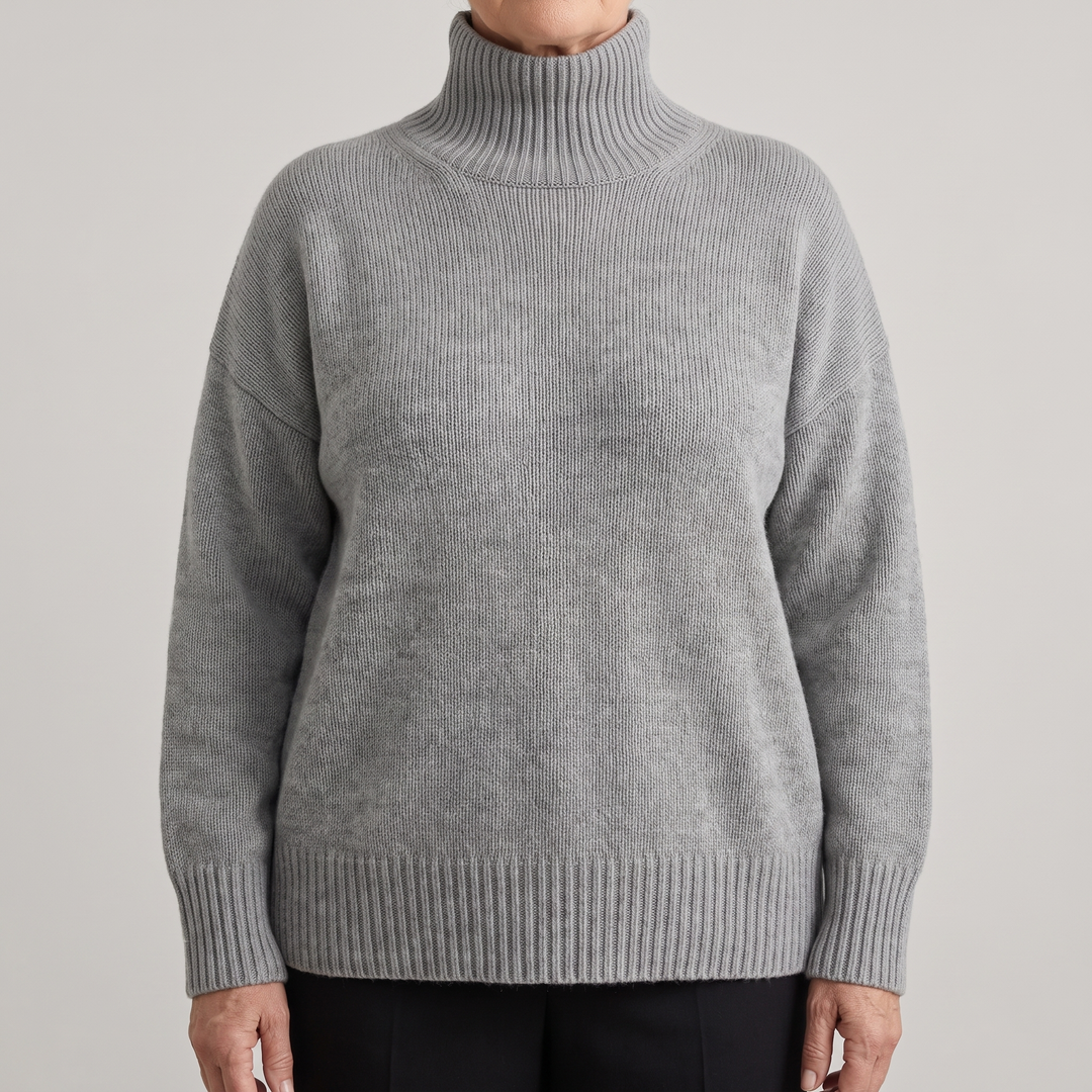 Joan | Effortless Ribbed Turtleneck Knit Sweater