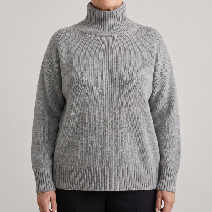 Joan | Effortless Ribbed Turtleneck Knit Sweater