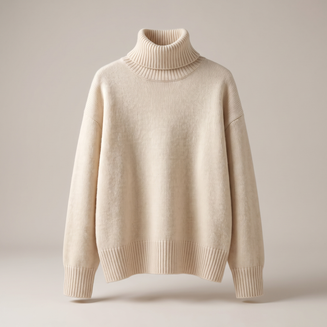 Joan | Effortless Ribbed Turtleneck Knit Sweater