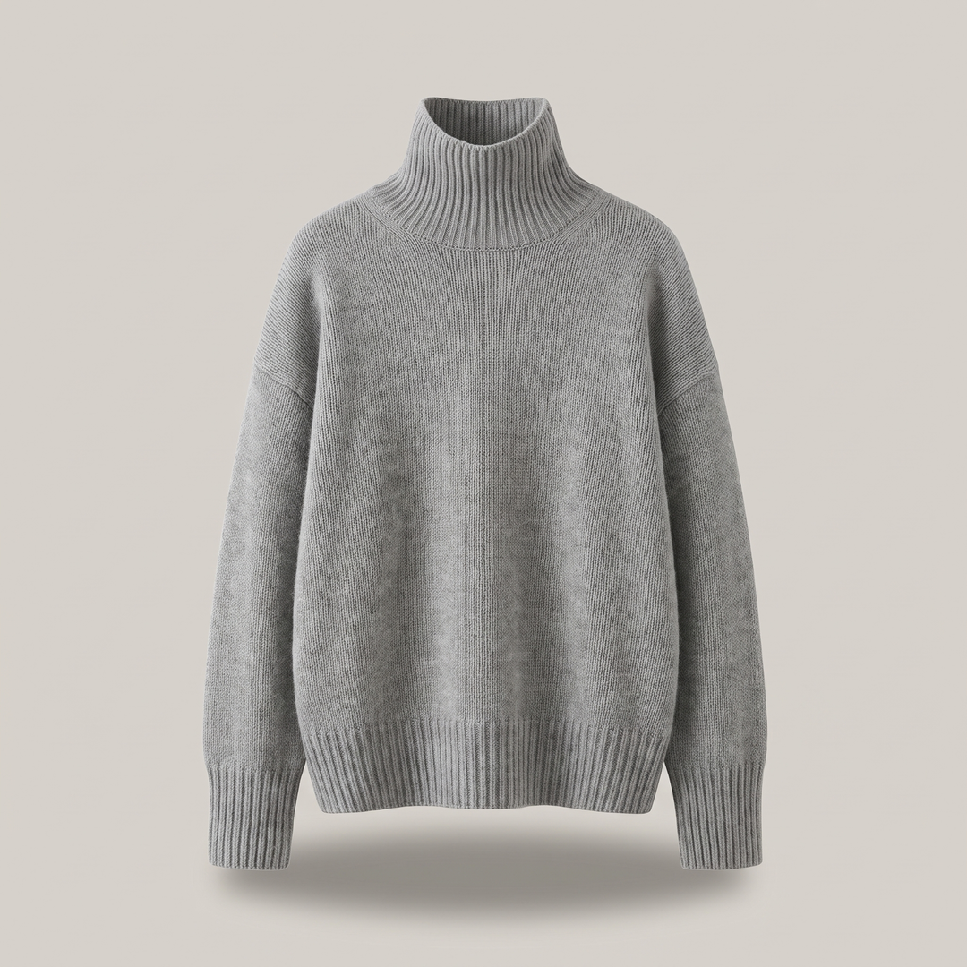 Joan | Effortless Ribbed Turtleneck Knit Sweater
