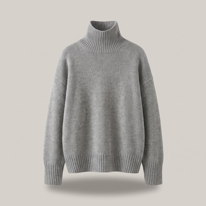 Joan | Effortless Ribbed Turtleneck Knit Sweater