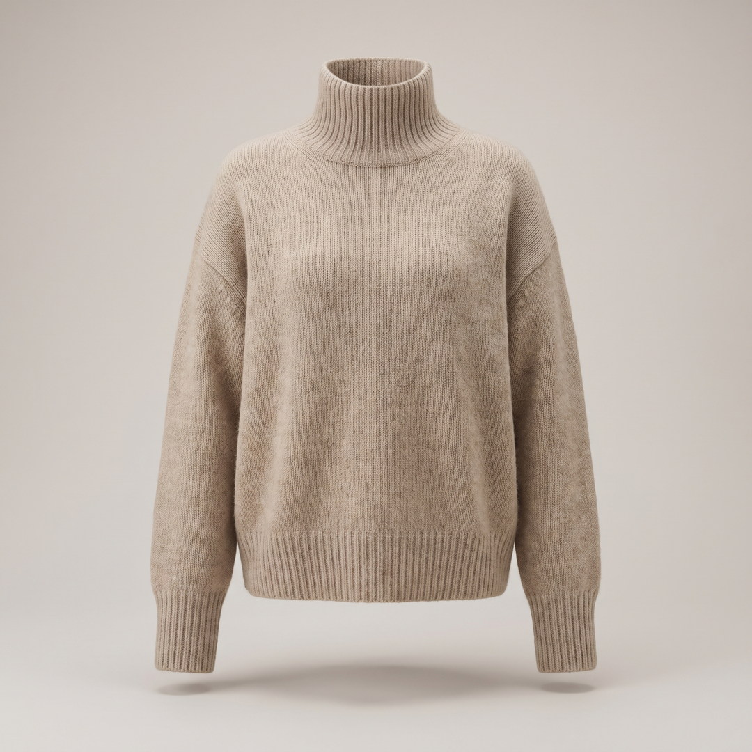 Joan | Effortless Ribbed Turtleneck Knit Sweater