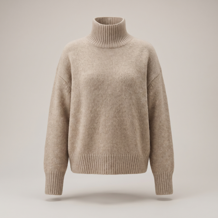Joan | Effortless Ribbed Turtleneck Knit Sweater