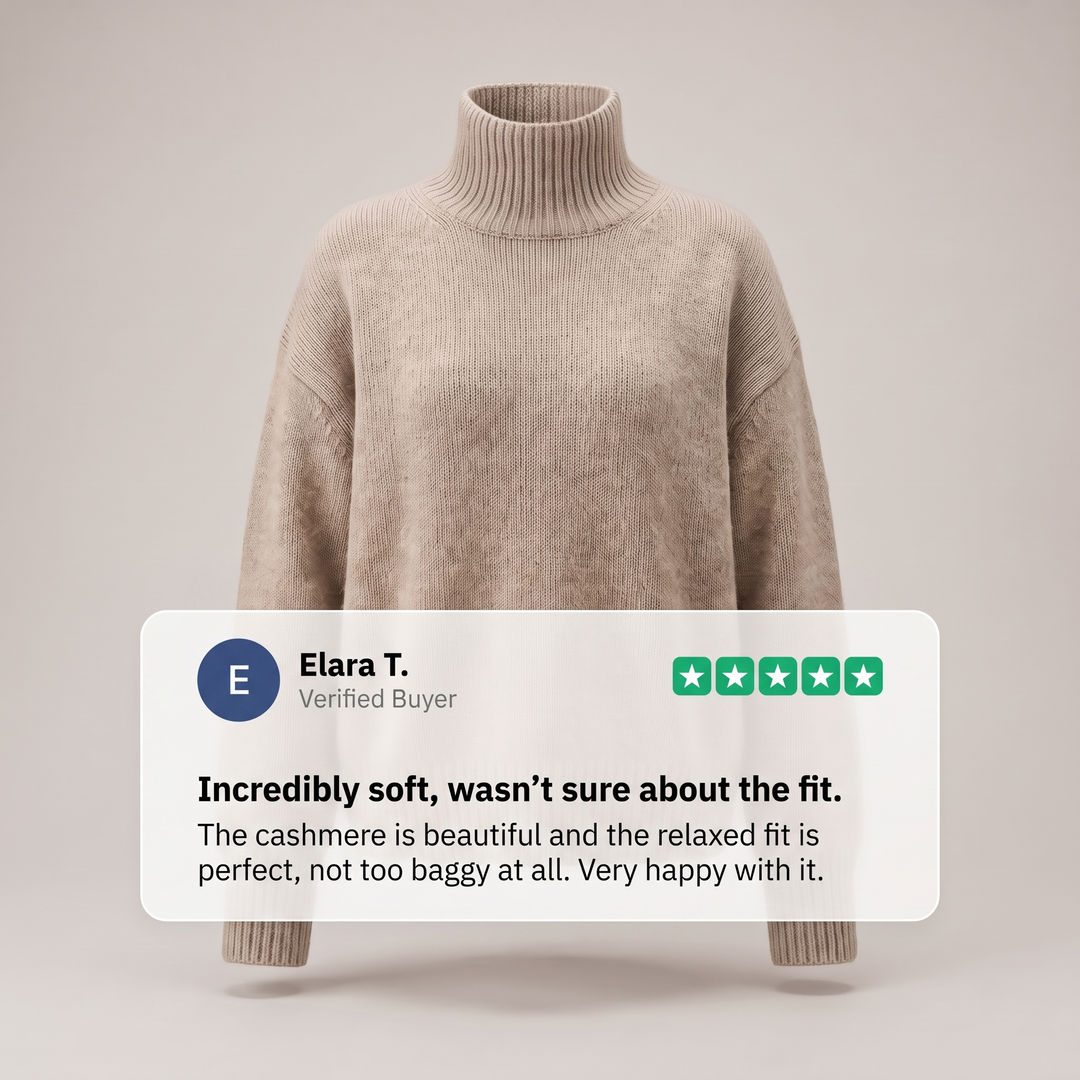 Joan | Effortless Ribbed Turtleneck Knit Sweater