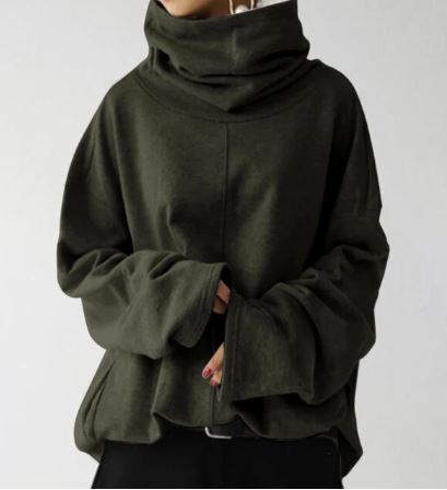 Josefine | Yndefuld Oversize Striktrøje med Rullekrave