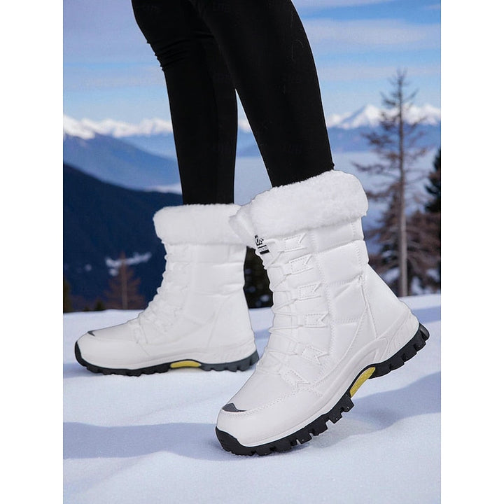 Joyce | Classic Fur-Trim Lace-Up Winter Boots