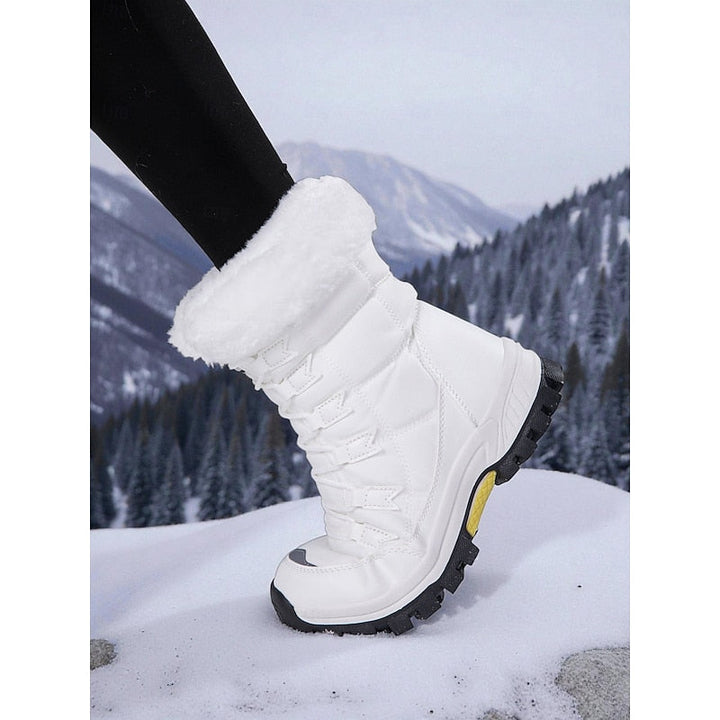 Joyce | Classic Fur-Trim Lace-Up Winter Boots