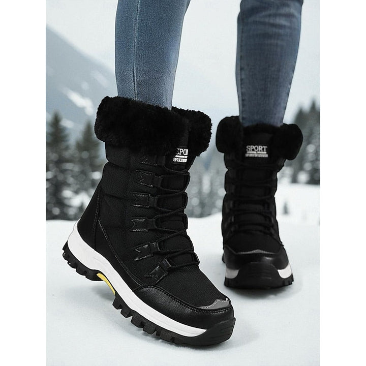 Joyce | Classic Fur-Trim Lace-Up Winter Boots
