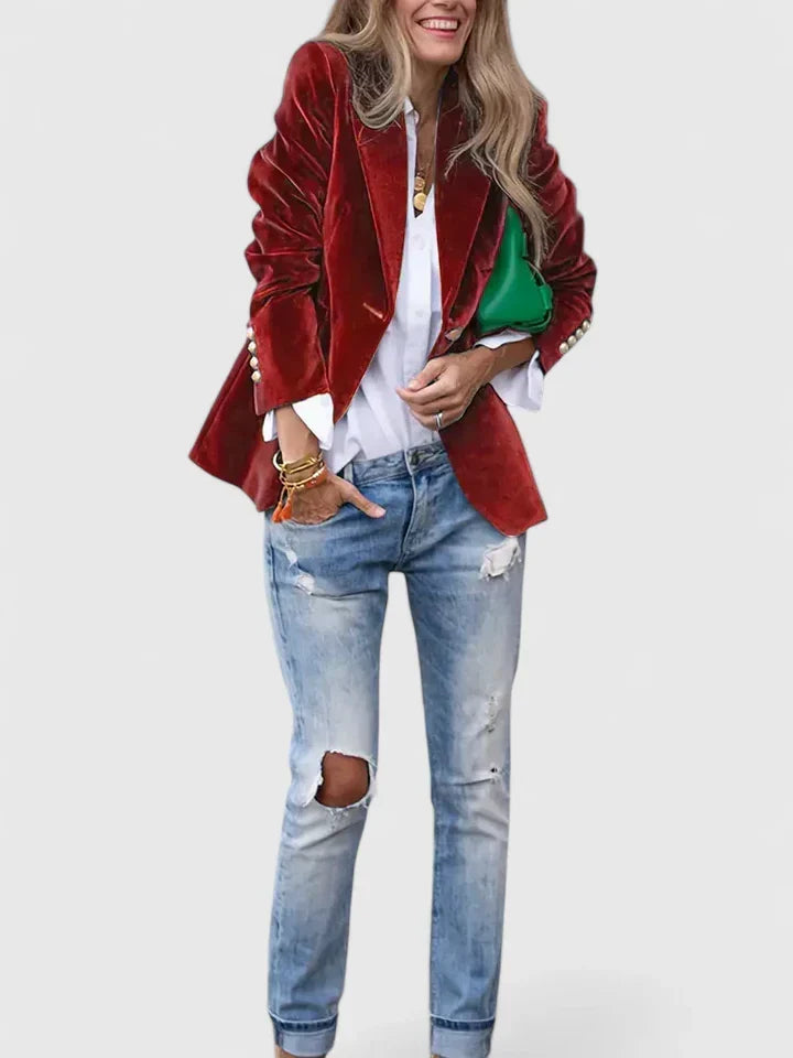 Joyce | Classic Single-Breasted Long Sleeve Tailored Blazer