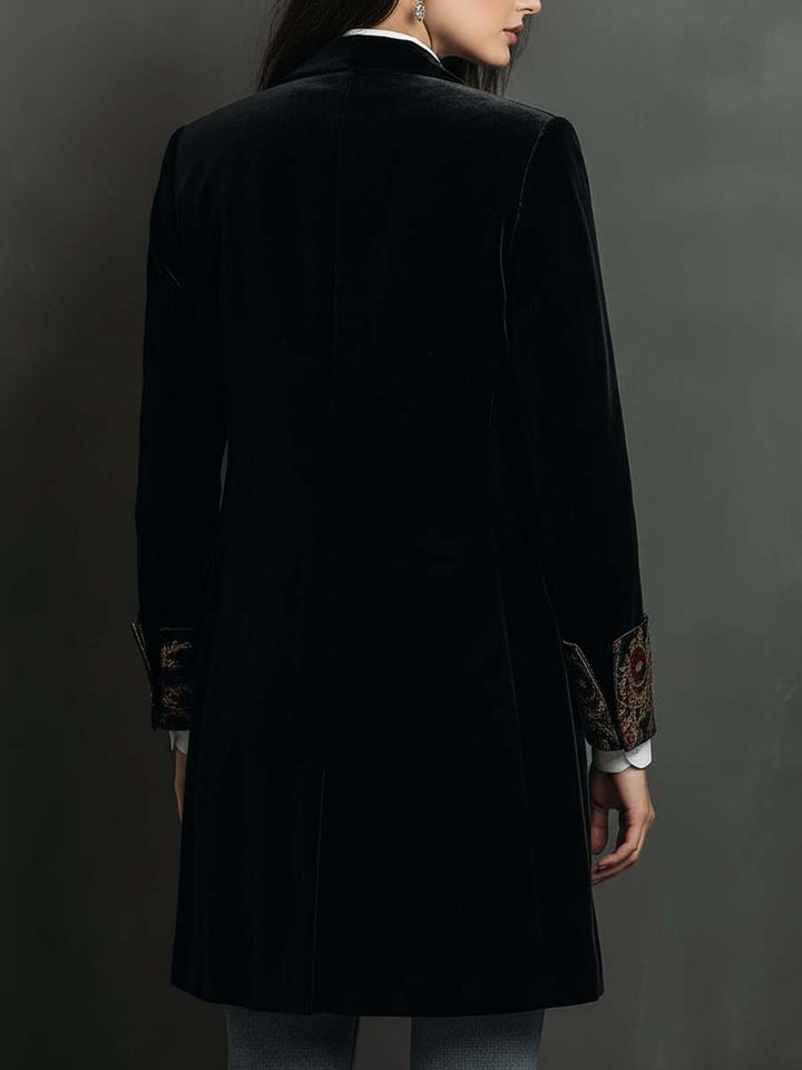Judith | Chic Baroque Print Tailored Longline Blazer