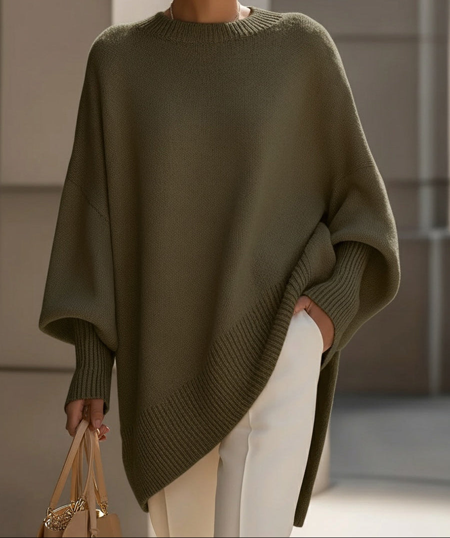 Julia | Effortless Oversized Batwing Knit Sweater