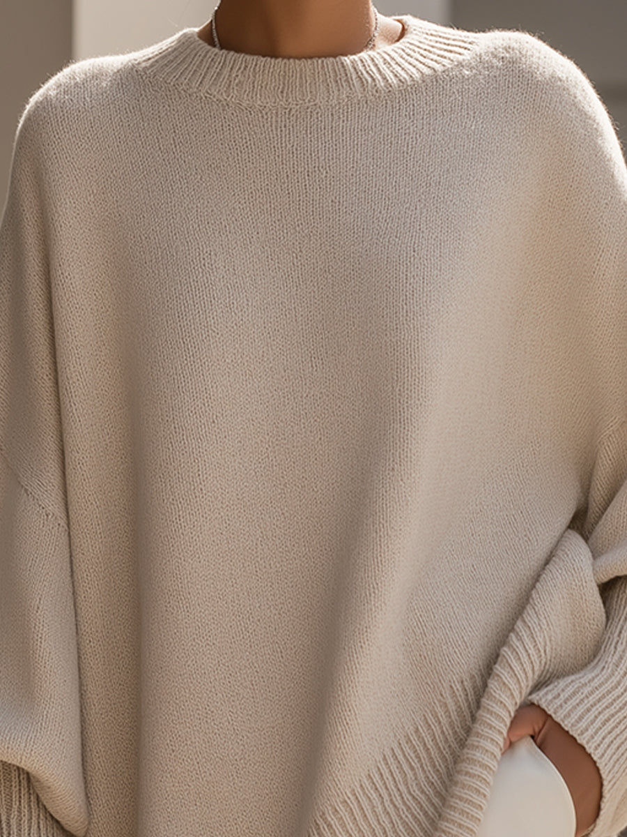Julia | Effortless Oversized Batwing Knit Sweater