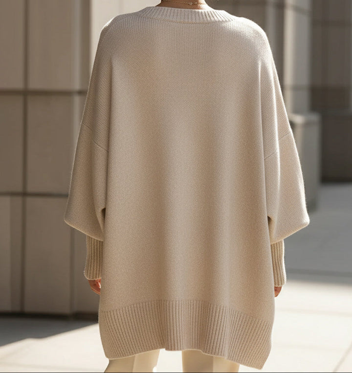 Julia | Effortless Oversized Batwing Knit Sweater