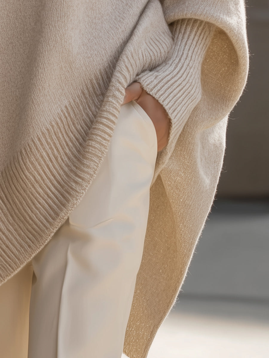 Julia | Effortless Oversized Batwing Knit Sweater