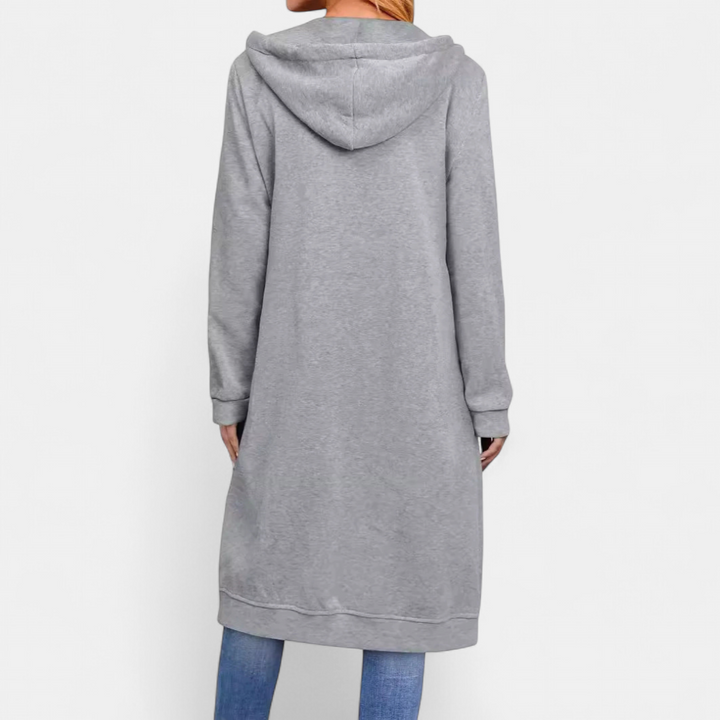Julie | Hooded Zip-Up Longline Cardigan